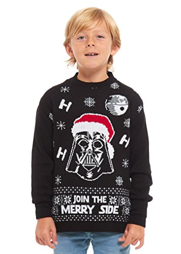 HSA Boys Girls Kids Children Unisex Christmas Xmas Knitted Novelty Retro Elf Football Jumper Sweater Star Wars Vader Christmas Xmas 2018 Exclusively to Ltd for Ages 4-5 Years