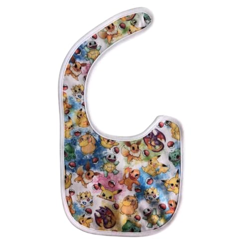 Image of Anime Baby Bibs - 1PC Cotton Bibs for Drooling & Teething, Unisex, Gift for Anime Lovers, Kawaii, Chibi Characters