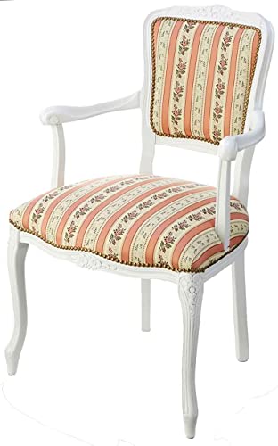 Pacific Gld 51697 Chair Armchair Stripe Rose Pink, W 21.3 X D 21.3 X H 34.3 Inches (54 X 54 X 87 Cm), Seat Height 17.9 Inches (45.5 Cm) #TOP22