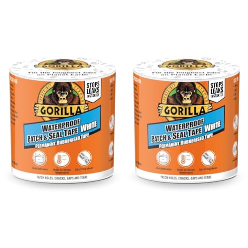 Gorilla Waterproof Patch & Seal Tape White 3m (Pack of 2)