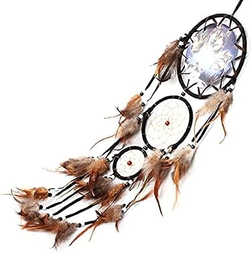 Atrapasueños de lobo con cuentas, el regalo perfecto para decoración del hogar 4