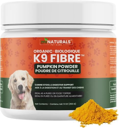 Pumpkin Powder for Dogs Organic 9 oz (255g) – Canadian Made – Premium Fibre – Canine Stool & Digestive Support – No Diarrhea or Scoots! by miNATURALS