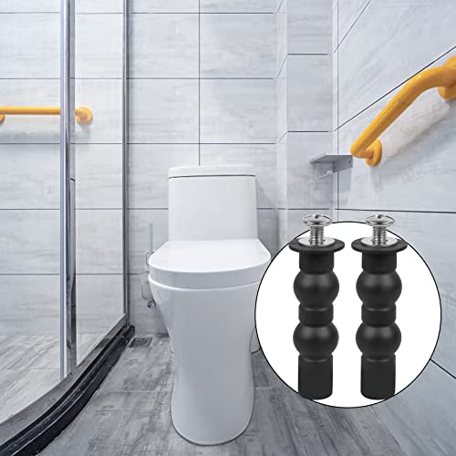 Jinlaili 6 PCS Toilet Seat Screws,Toilet Seat Top Fixings, Expanding