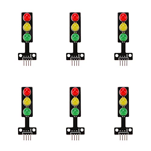 VooGenzek 6 Stücke Mini LED Ampelmodul, 5V 8mm Mini LED Ampelleuchte Anzeigemodul für Ampelsystemmodell, Kompatibel mit Arduino Raspberry Pi VooGenzek 6 Stücke Mini LED Ampelmodul, 5V 8mm Mini LED Ampelleuchte Anzeigemodul für Ampelsystemmodell, Kompatibel mit Arduino Raspberry Pi