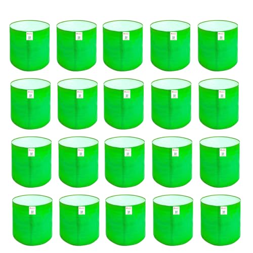 Image of Premium HDPE UV Stabilised Grow Bags 12x12 Inch (Pack of 20) | 260 GSM Heavy Duty Round Planter Bags | Reusable Fabric Pots for Terrace, Balcony & Vegetable Gardening