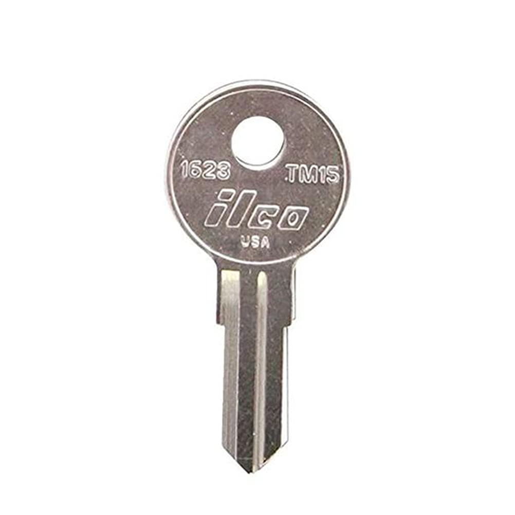 ILCO 1623-TM15 Key Blank Original Bow Shaped Brass Nickel Plated