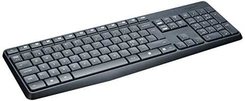 Logitech MK235 Kabelloses Set mit Tastatur und Maus für Windows, Skandinavisches QWERTY-Layout...