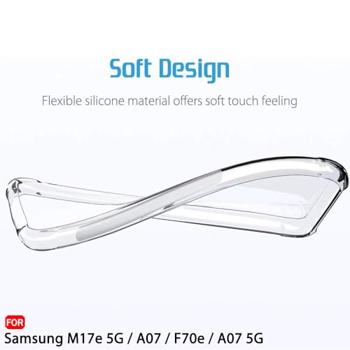Image of TheGiftKart Transparent Crystal Clear Back Cover Case for Samsung Galaxy M17e 5G / A07 / F70e / A07 5G | Shockproof Soft TPU Case | Cushioned Edges for Ultimate Protection Cover (TPU, Transparent)