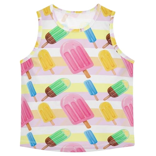 J JOYSAY Stick Pastel Yellow Boys Tank Top Sleeveless Muscle Shirts Quick Dry Kids T-Shirts 3-15T