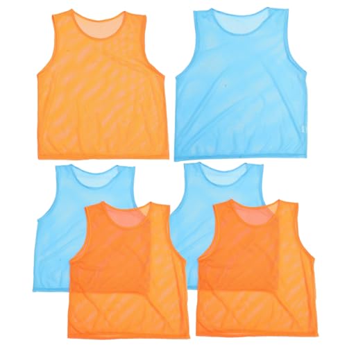 JOINPAYA 6 piezas Petos de Entrenamiento de Fútbol y Baloncesto Transpirables Poliéster Chalecos Lavables y para Adultos Cómodo con Correas Flexibles para Distinción de Jugadores