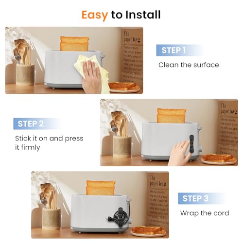 Image of Cord Organizer for Appliances,Cord Wraps for Electrical Cords,6 Pack Stick- Winder for Kitchen Appliances, Compatible with Mixer, Coffee Maker, Blender, Air Fryer,Kitchen Appliance Cord Organizer
