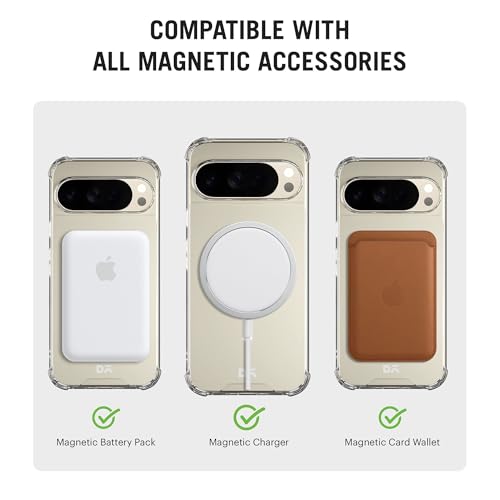 Image of DailyObjects Clear Magnetic Phone Case Cover Compatible with Google Pixel 9 Pro XL | Wireless Charging Slim Back Cover | 2 Layer Edge Protection & Shockproof