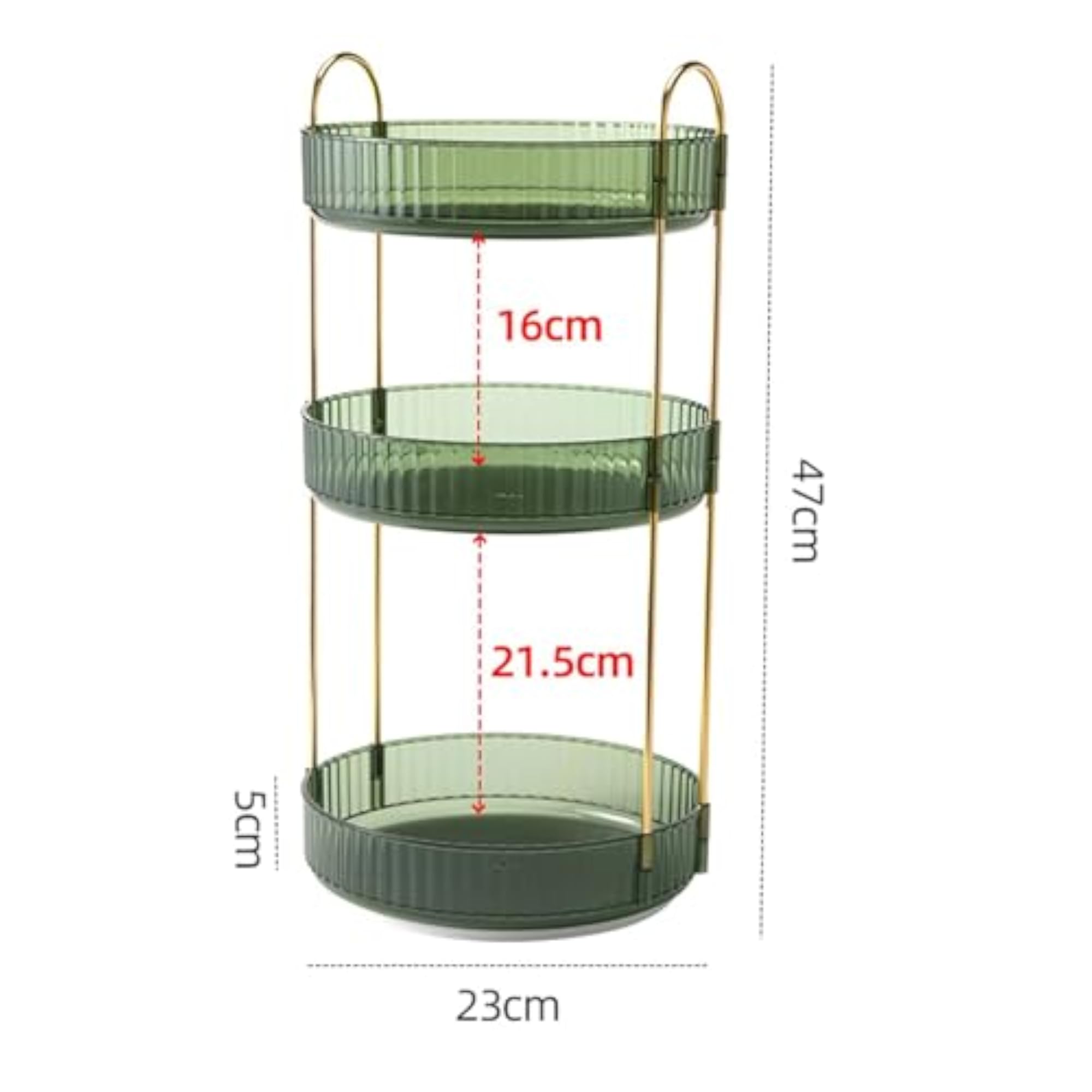 Makeup Storage Organizer 3 Layer Fruit Holder for Desk