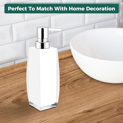Memanque SD-156-WH-S Soap Dispenser, White Soap Dispenser Bathroom, Acrylic Liquid Hand And Dish Soap Dispenser thumb #4