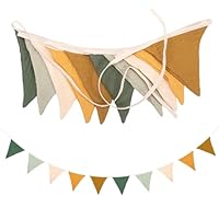 Meiliyizu Photography Flag Banners, Cotton Bunting Garlands Children Room Triangular Flags Pennant Banners Nursery Birthday Party Wall Hanging Decoration, 5