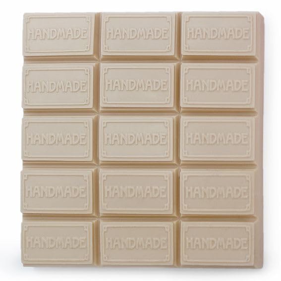 Stampo per tavolette Hand Made in silicone | per saponi e cosmetici solidi | 19 x 19,5 x 2,2 cm | Ogni pastiglia 6 x 3,3 x 2,2 cm | antiaderente e flessibile, ideale per creare saponi originali