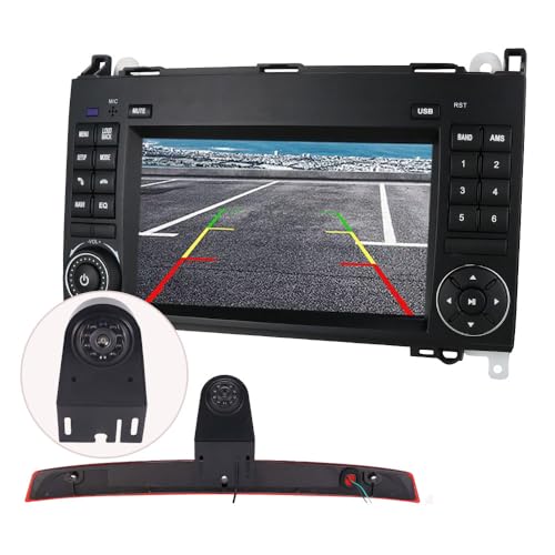 【Navigationsset】 Auto Android/Carplay Autoradio GPS Navi Navigation 7 Zoll Bildschirm Touch Display Bluetooth+HD Nachtsicht Auto Rückfahrkamera, Ersatz für Mercedes Benz Viano Vito W639 V6 2003-2014
