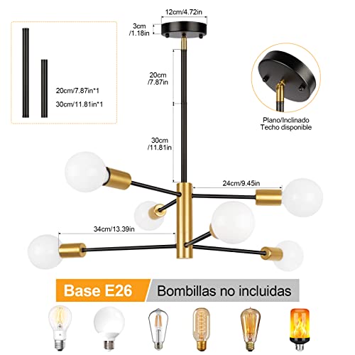 La Mejor Recopilación de Candelabros de techo - 5 favoritos. 27 Candelabros de techo marca JSXing (3)