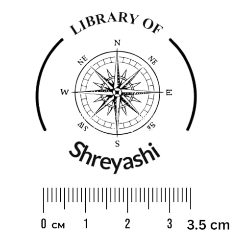 Image of Kunya Personalised Book Stamp with Your Name(3.5 cm Dia), customised for Stamping Books for Readers, Great Gift for booklovers, Kids, Teachers (Explorer)