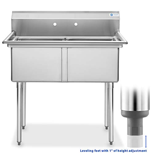 Gridmann GR1812-2-0 Compartment Commercial Stainless Steel Utility Sink thumb #1