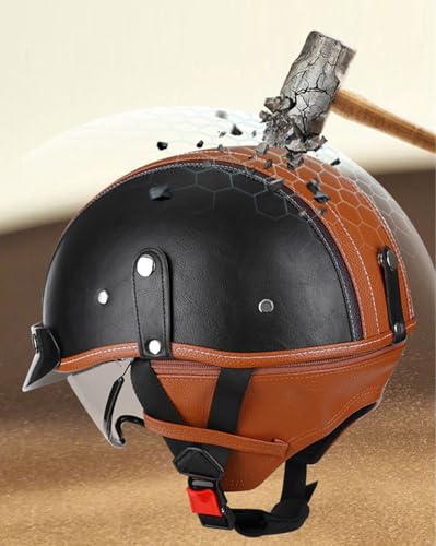 Casco semicasco de motocicleta ligero y transpirable para scooter masculino y femenino 5