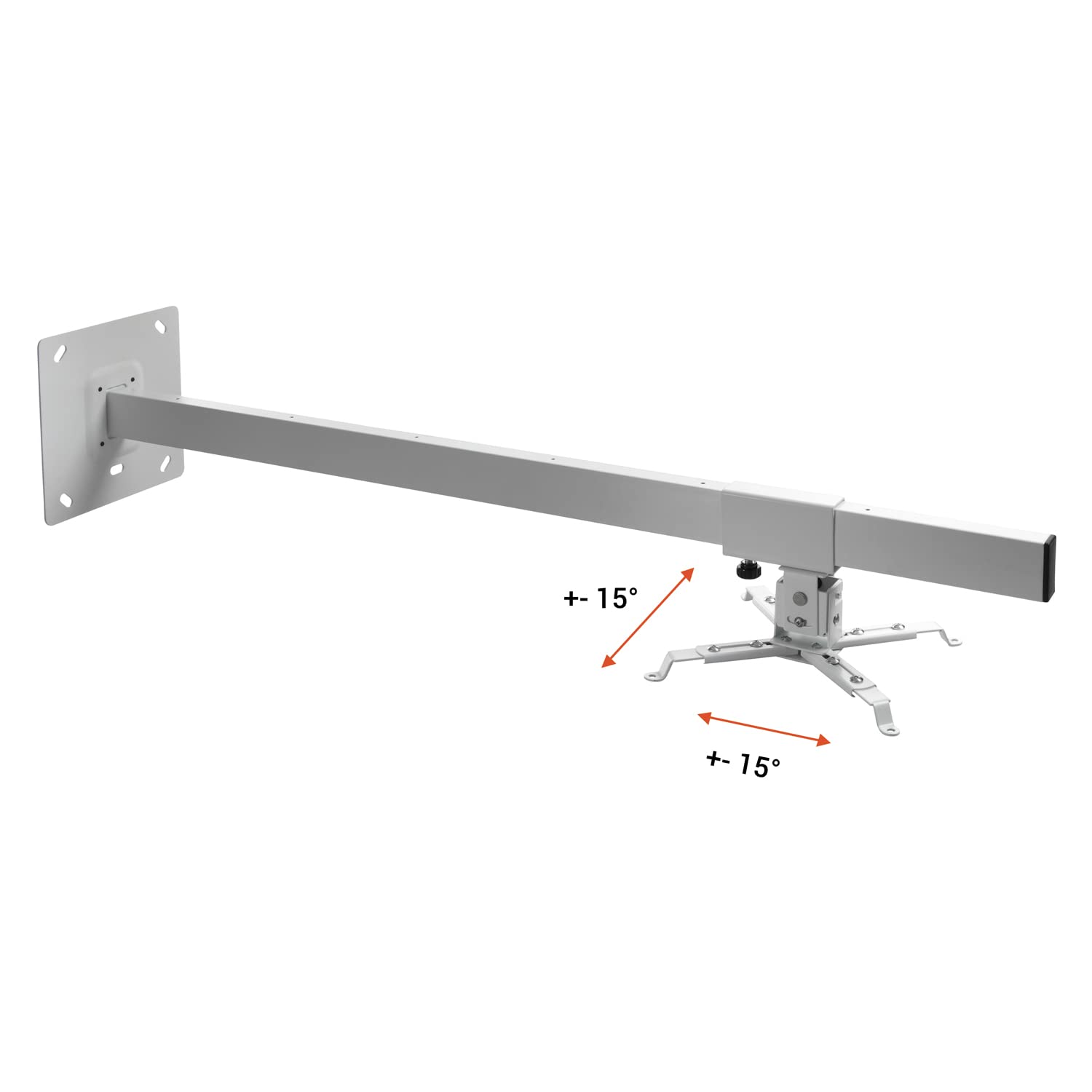 celexon Proyector Soporte de Pared MultiCelWM1200 - Blanco-Distancia de Pared de hasta 120 cm - hasta 15 kg - Giratorio e inclinable