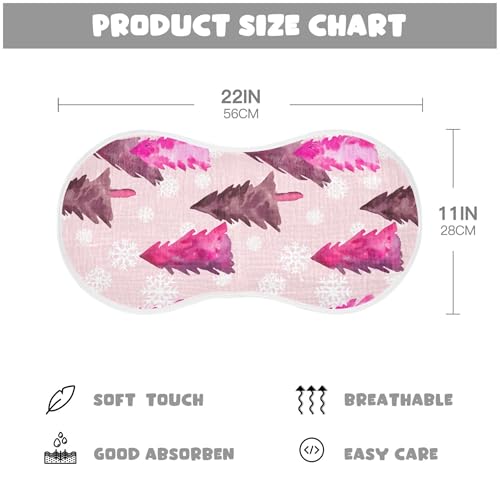 xigua Watercolor Trees Baby Burp Cloths for Newborn Boys and Girls 4 Pack, Soft & Absorbent Cotton Baby Burp Cloth, Baby Washcloths, Newborn Towel, Burp Rags4