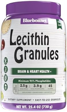 Bluebonnet Nutrition Super Earth Lecithin Granules, Derived From Non-GMO Soy, Gluten-Free, Non-GMO, Vegan, Kosher Certified, No Sugar Added, 25.4 oz, 96 Servings