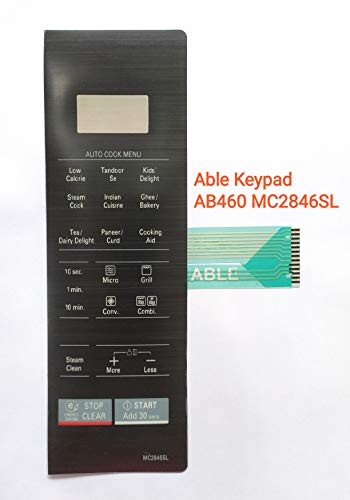 Image of Able MC2846SL Microwave Oven Membrane Touch Keypad (Black)