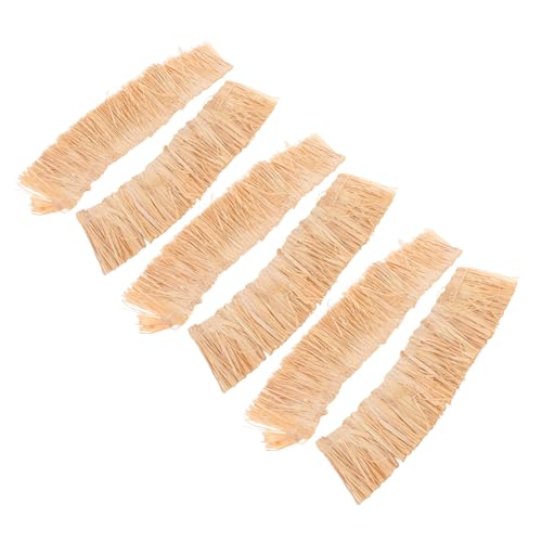 BESPORTBLE 6 Miniatur Strohdach Deko Natürlicher Stroh Miniatur...