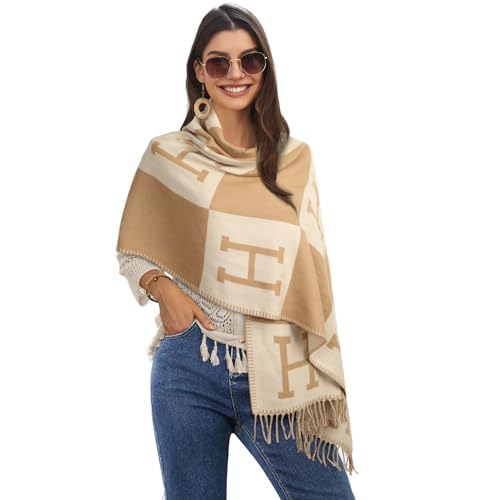 Relang Scarfs for Women Pashmina Silky Shawl Wrap for Evening Dressing Blanket Open Front Poncho Cape3