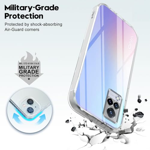 Image of Jkobi Back Cover for Vivo V21 | Vivo V21 5G (Silicone Clear Shockproof Case with Camera Protection | Soft and Flexible | Transparent)