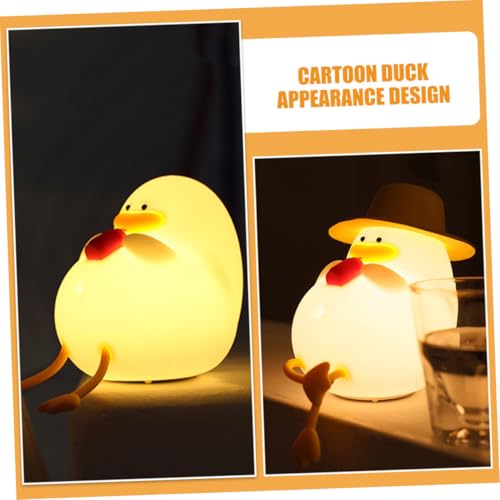 Lámpara de noche de silicona con forma de pato LED cálido miniatura 6