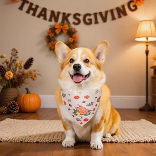 50% Off Thanksgiving Dog Bandanas 2-Pack, Reversible & Adjustable - Image 6