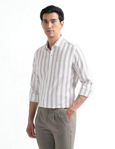 Image of Arrow Checked Slim Fit Mens Formal Shirt - Cotton, Breathable & Comfortable, Full Sleeves Shirts for Men