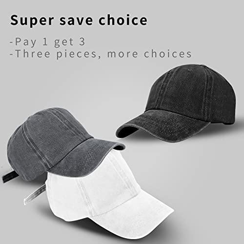 Image of Baseball Cap Unisex Vintage Washed Distressed Cap,Retro Adjustable Dad Hats,Baseball Hat for Men Women