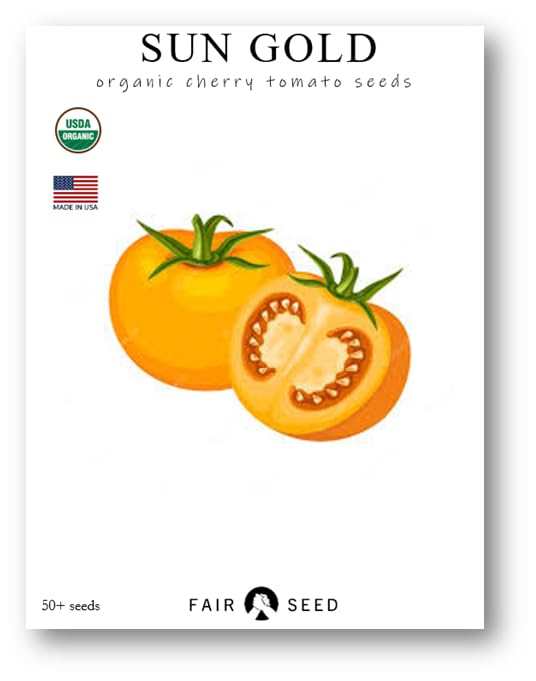 Organic Sun Gold Cherry Tomato Seeds 25+ Seeds