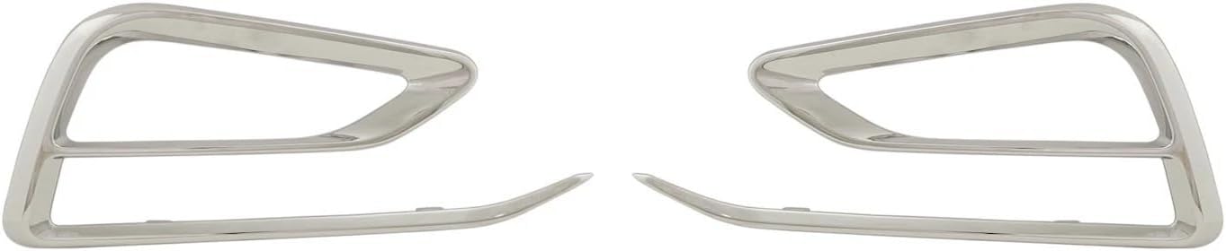 Fog Light Trim Set Front Driver & Passenger Side Replacement for Chevrolet Cruze 2016 1.8L l4, for Chevrolet Cruze 2017 2018 1.6L l4 Chrome Replace# 23448635 23448634 GM1039216 GM1038216