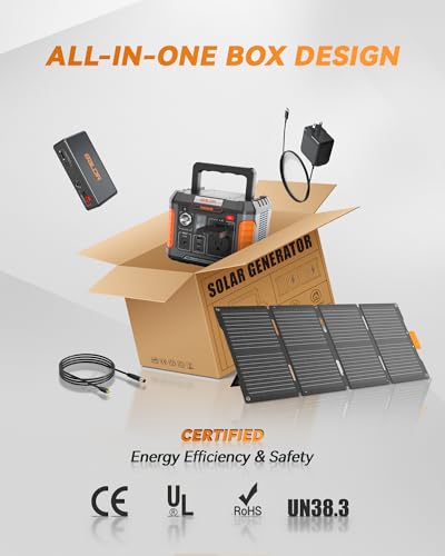 BALDR Solar Generator, 300W Portable Power Station with 60W Solar Panel, for Camping, Emergency Backup. - Image 3