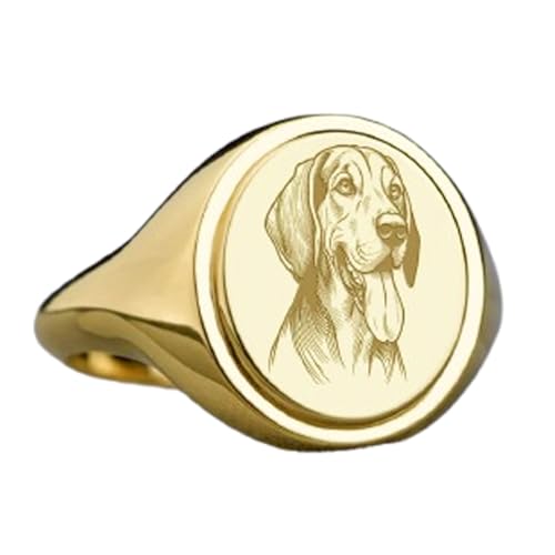 Bague Bluetick Coonhound en argent 925, un bijou durable qui ne ternit pas