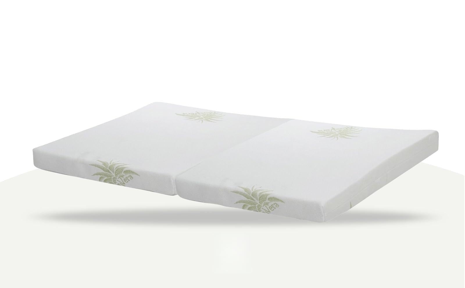 Materasso Lettino da Campeggio 60x120 Spessore 7 cm, OEKO-TEX® e CertiPUR™ Materassino Pieghevole per Culla da Viaggio, Fodera Aloe Vera, Materasso Lettino 60x120 per Lettino Portatile