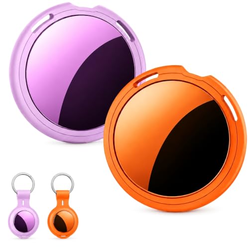 Image of 2 Pack Tracker Tags [Apple MFi Certified] Pair with Apple Find My (iOS Only) Bluetooth Air Smart Tags Key Finder Item Locator Waterproof Finder Worldwide Tracking for Pets Wallet Backpack Dogs Luggage
