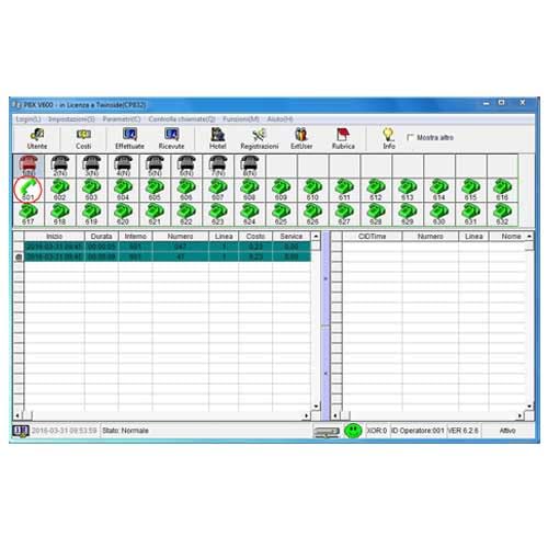 Kit Centralino telefonico 4 linee esterne 16 interni completo di 10 telefoni Professionali