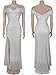 Figdaw Off Shoulder Sequin Formal Gowns and Evening Dresses for Women,Wedding,Prom,Gala,Floor Length with Side Slit & Lining(Silver,M,WLF01)