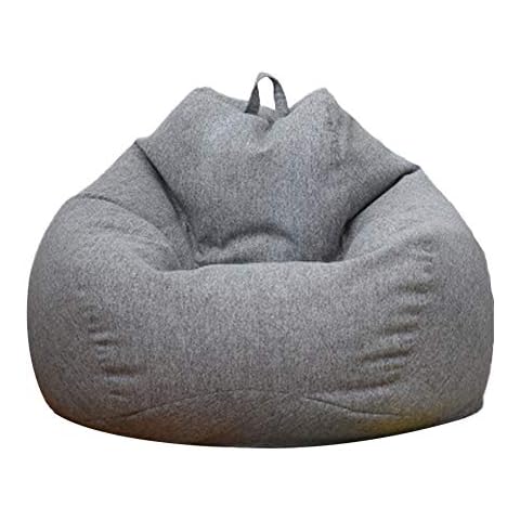 SEAHOME Bean Bag Without Filling, Bean Bag Chair Sofa Cover Lazy Lounger Bean Bag Storage Chair Cover Indoor Outdoor Linen Cover for Adults-70x80cm Cover