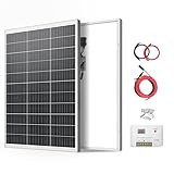 【TÜV・IEC認証】LVYUAN(リョクエン) 100W ソーラー発電キット PERC 単結晶 ソーラーパネル1枚+ 10Aコントローラー 配線セット 接続もラクラク リン酸鉄リチウム電池 充電可能 【取り付け簡単 超初心者もOK！CSMS-100W-V2