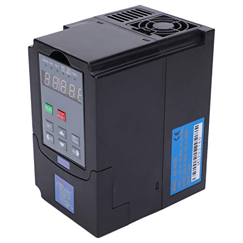 KIMISS Inverter de Accionamiento de Frecuencia Variable de 2.2kW, Salida de 3 Fase AC220V, Entrada AC180-250V, Motores de Huso de Control de Velocidad del Motor, Tornos y Más