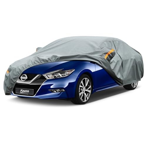 Image of Kayme Heavy Duty Car Cover Custom Fit Nissan Maxima Waterproof All Weather for Automobiles, Full Exterior Covers Sun Rain UV Protection.（Deliver About 3-10 Days）