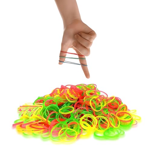 Image of Nylon Rubber Bands Fluorescent Color for Packing in School / Home /Kitchen / Stationery / Daily use Items Multi-Purpose High-Quality, Enhanced Stretchability,Durability | Multicolour (3 inch, 50, Grams)