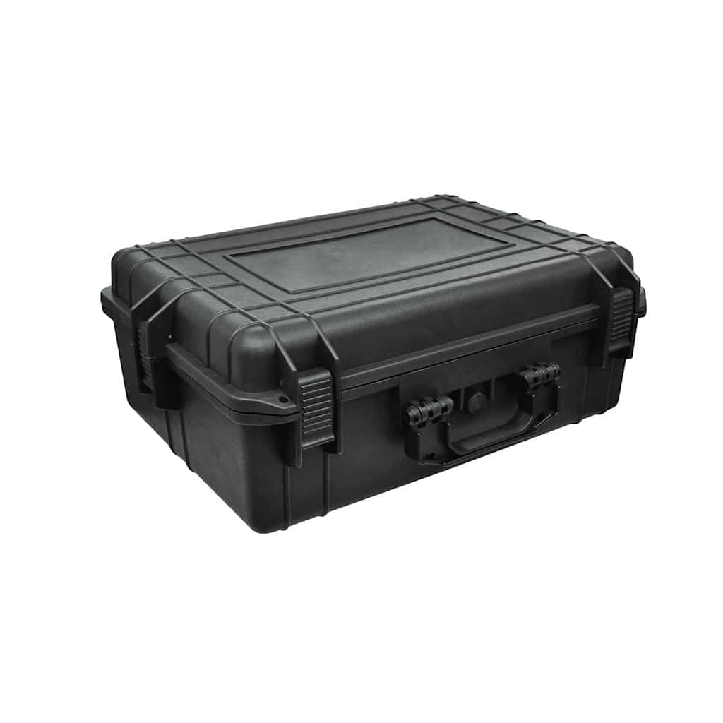 Valigetta di trasporto nera 57 x 43 x 22 cm in polipropilene con inserto in schiuma per elettronica e attrezzi